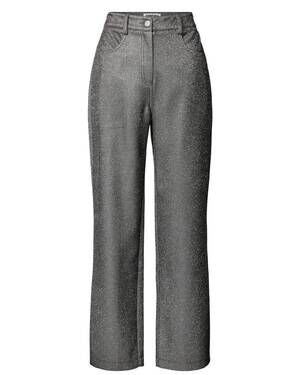 NEW AMYLYNN women's ezra glitter pants in silver